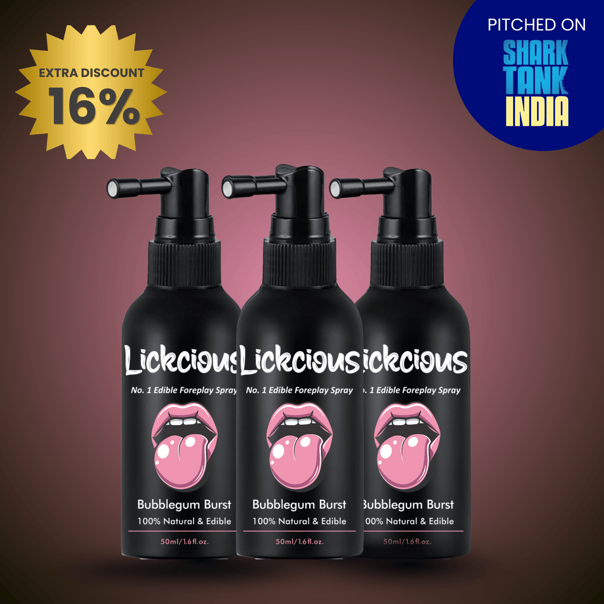 Lickcious Bubblegum Burst Edible Oral Intimacy Spray - Lickcious