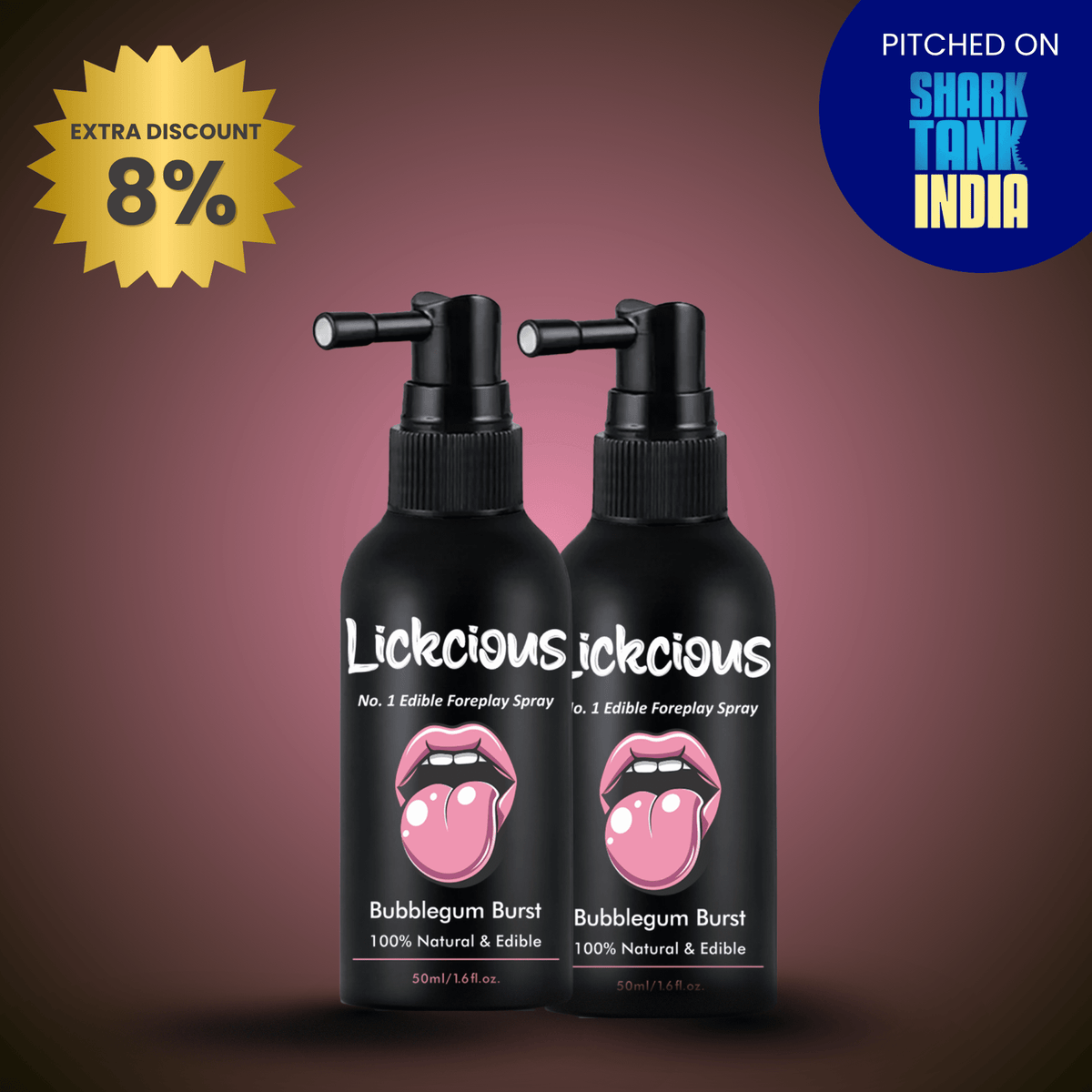 Lickcious Bubblegum Burst Edible Oral Intimacy Spray - Lickcious