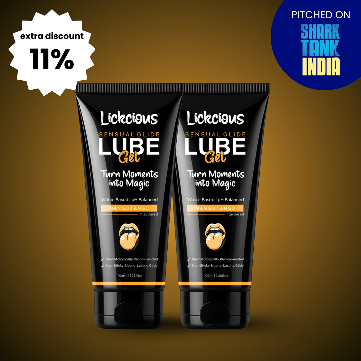 Lickcious Edible Water-Based Lubricant Gel | Mango Tango | 100ml - Lickcious