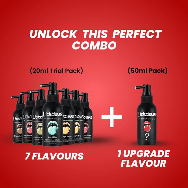 Lickcious Full Flavor Trial Pack (7×20ml + 1 Complimentary 50ml Upgrade) - Lickcious
