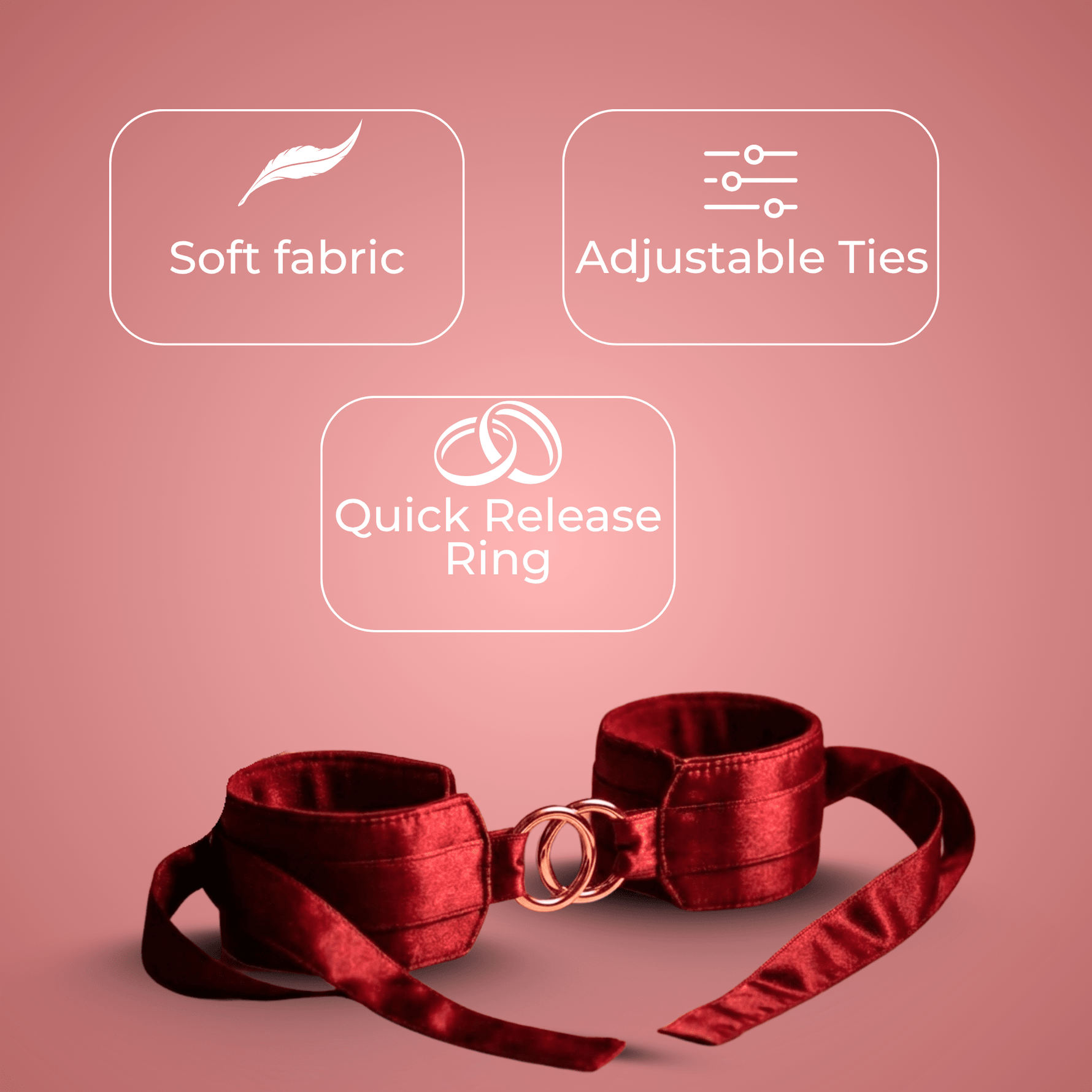 Lickcious Satin Play Handcuffs - Lickcious